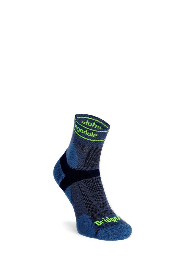 BRIDGEDALE - Skarpety biegowe Bridgedale Ultra Lt T2 Merino Sport 3/4 Crew. Kolor: wielokolorowy, czarny, niebieski