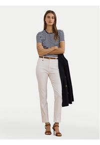 Lauren Ralph Lauren - LAUREN RALPH LAUREN Spodnie materiałowe 200811955005 Biały Skinny Fit. Kolor: biały. Materiał: bawełna