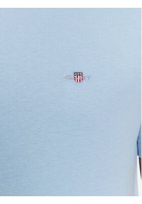 GANT - Gant T-Shirt Shield 2003184 Błękitny Regular Fit. Kolor: niebieski. Materiał: bawełna #4