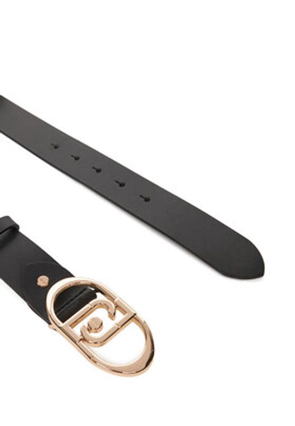 Liu Jo Pasek Damski Hips Belt 3,5 Cm AF5242 P0062 Czarny. Kolor: czarny. Materiał: skóra