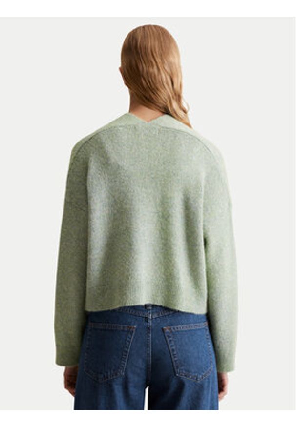 Marc O'Polo Denim Kardigan 500 0006 804 Zielony Loose Fit. Typ kołnierza: polo. Kolor: zielony. Materiał: bawełna