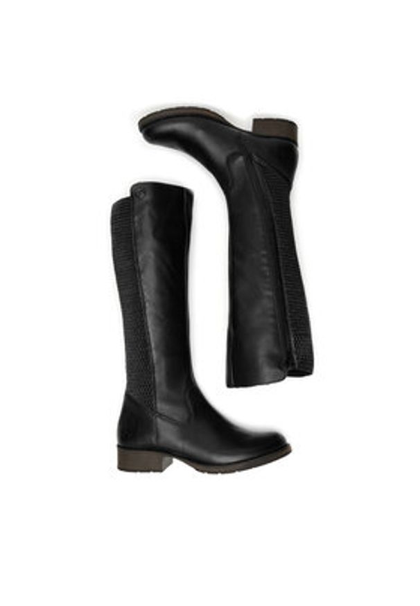 Rieker Kozaki Z9591-00 Czarny. Kolor: czarny. Materiał: skóra