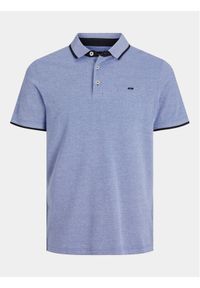 Jack & Jones Polo Paulos 12136668 Niebieski Slim Fit. Typ kołnierza: polo. Kolor: niebieski. Materiał: bawełna #1