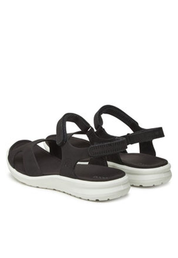 ecco - ECCO Sandały Cruise II 82188302001 Czarny. Kolor: czarny. Materiał: nubuk, skóra