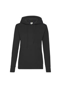 FRUIT OF THE LOOM - Bluza Damska Z Kapturem. Typ kołnierza: kaptur. Kolor: czarny