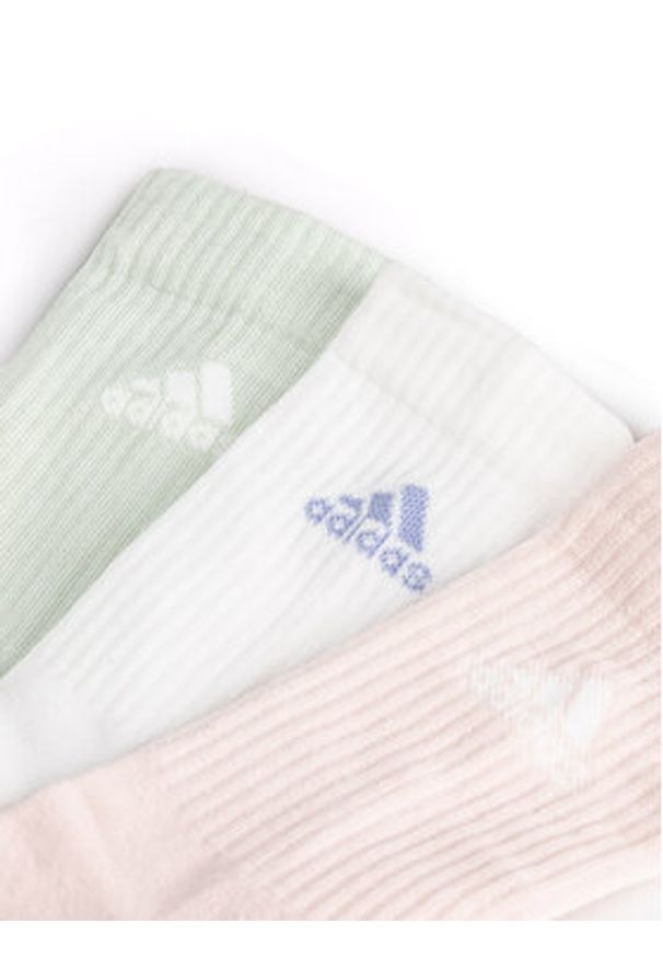 Adidas - adidas Zestaw 3 par wysokich skarpet unisex IZ0161 3-PACK Kolorowy. Materiał: bawełna. Wzór: kolorowy