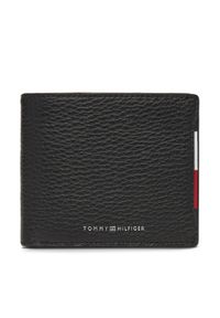 TOMMY HILFIGER - Tommy Hilfiger Portfel męski Central Cc Flap And Coin AM0AM13515 Czarny. Kolor: czarny. Materiał: skóra