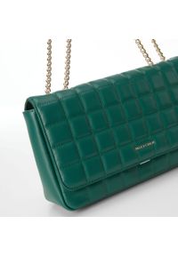 Wittchen - Damska torebka z pikowanej skóry podłużna duża zielona. Kolor: zielony. Wzór: aplikacja, haft. Dodatki: z haftem. Materiał: skórzane. Styl: elegancki. Rodzaj torebki: na ramię #5