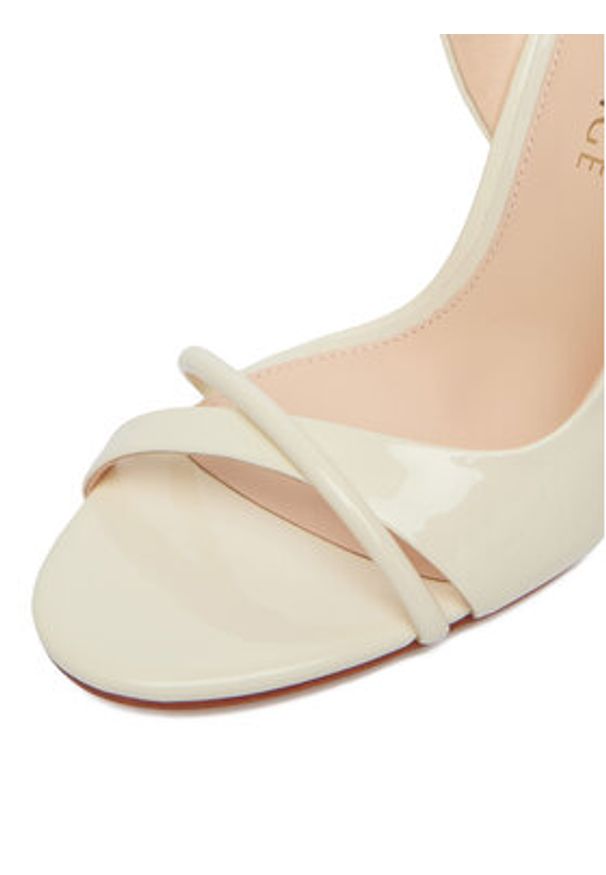 Eva Minge Sandały EO-TALIA-LT1022-201 Écru. Kolor: kremowy. Materiał: syntetyk, skóra