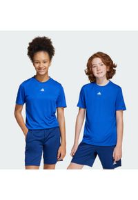 Adidas - Koszulka Train Essentials Logo Regular Fit Kids. Kolor: biały, wielokolorowy, niebieski. Materiał: materiał