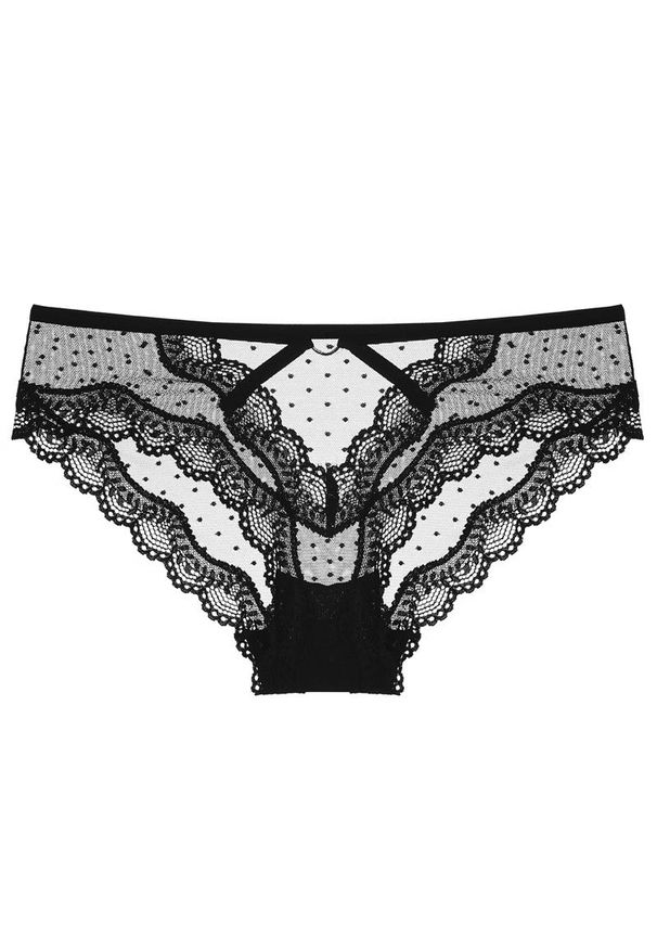 Intica - Figi koronkowe z wycięciem eleganckie i przewiewne Lubnah. Kolor: czarny. Materiał: koronka