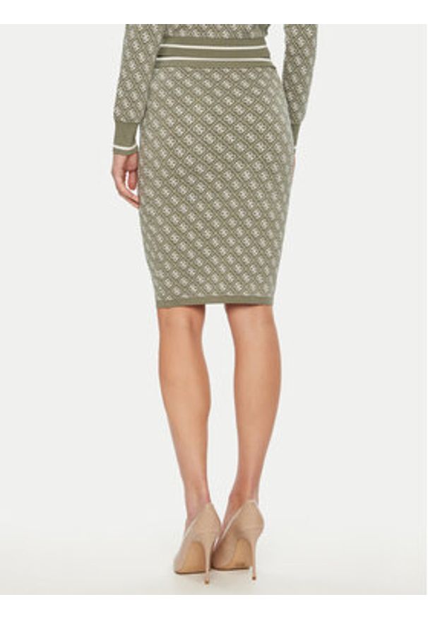 Guess Spódnica ołówkowa W4BD53 Z37K0 Zielony Regular Fit. Kolor: zielony. Materiał: wiskoza