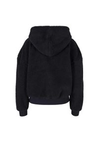 Urban Classics - Bluza Damska Sherpa Oversized Full Zip Hoodie. Kolor: czarny