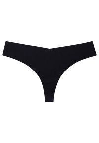 Intica - Stringi bezszwowe niewidoczne pod ubraniami Lala. Kolor: czarny. Materiał: materiał, skóra