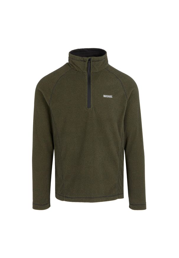 Regatta - Męski Polar Z Suwakiem Montes. Kolor: wielokolorowy, czarny, zielony. Materiał: polar. Sezon: zima. Styl: sportowy. Sport: turystyka piesza