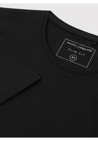 Pako Lorente - PAKO LORENTE – Czarny gładki t-shirt męski. Kolor: biały, czarny, niebieski. Materiał: bawełna, elastan. Długość rękawa: krótki rękaw. Długość: krótkie. Wzór: gładki. Styl: klasyczny #8