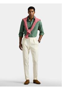 Polo Ralph Lauren Koszula 710804257056 Zielony Slim Fit. Typ kołnierza: polo. Kolor: zielony. Materiał: bawełna