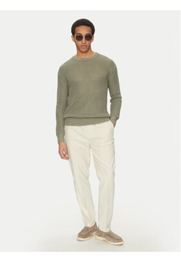 Marciano Guess Sweter 5GHR08 5863Z Zielony Regular Fit. Kolor: zielony. Materiał: len