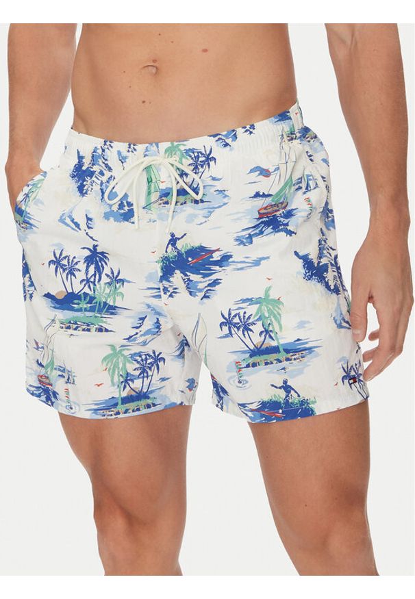 TOMMY HILFIGER - Tommy Hilfiger Szorty kąpielowe UM0UM03491 Kolorowy Regular Fit. Materiał: syntetyk. Wzór: kolorowy