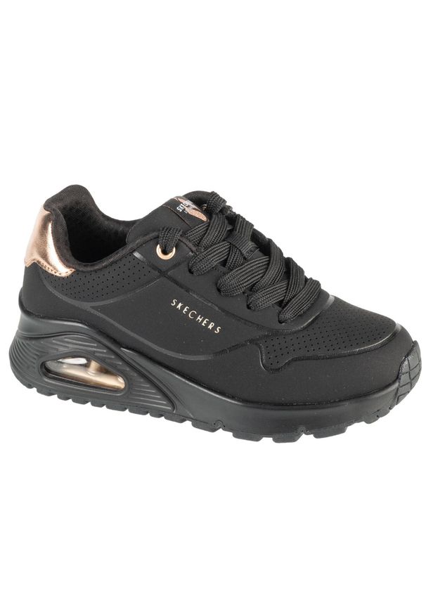 skechers - Buty sportowe Sneakersy dziewczęce, Uno Gen1 - Shimmer Away. Kolor: czarny. Materiał: syntetyk, materiał. Szerokość cholewki: normalna. Model: Skechers Sport. Sport: turystyka piesza