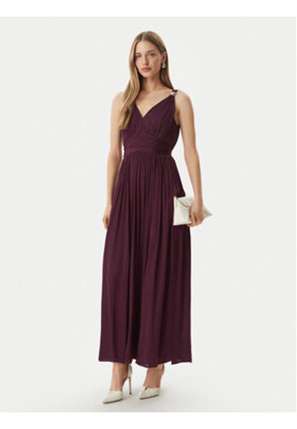 Morgan Sukienka wieczorowa 261-RLOUNA Bordowy Regular Fit. Kolor: czerwony. Materiał: syntetyk. Styl: wizytowy