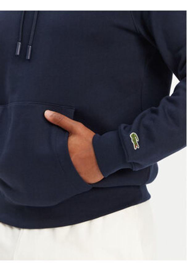 Lacoste Bluza SH2740 Granatowy Regular Fit. Kolor: niebieski. Materiał: bawełna