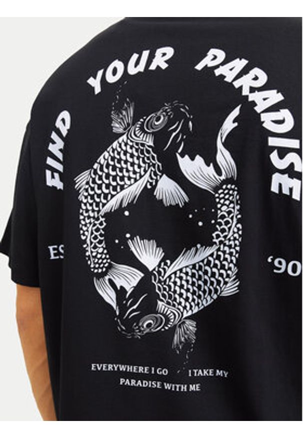 Jack & Jones - Jack&Jones T-Shirt Charge 12269384 Czarny Relaxed Fit. Kolor: czarny. Materiał: bawełna