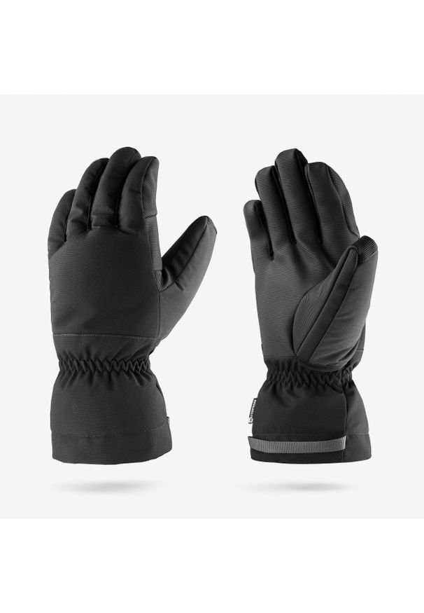 WEDZE - Rękawice narciarskie dla dorosłych Wedze GL500. Kolor: czarny. Materiał: tkanina, futro. Sezon: zima. Sport: narciarstwo