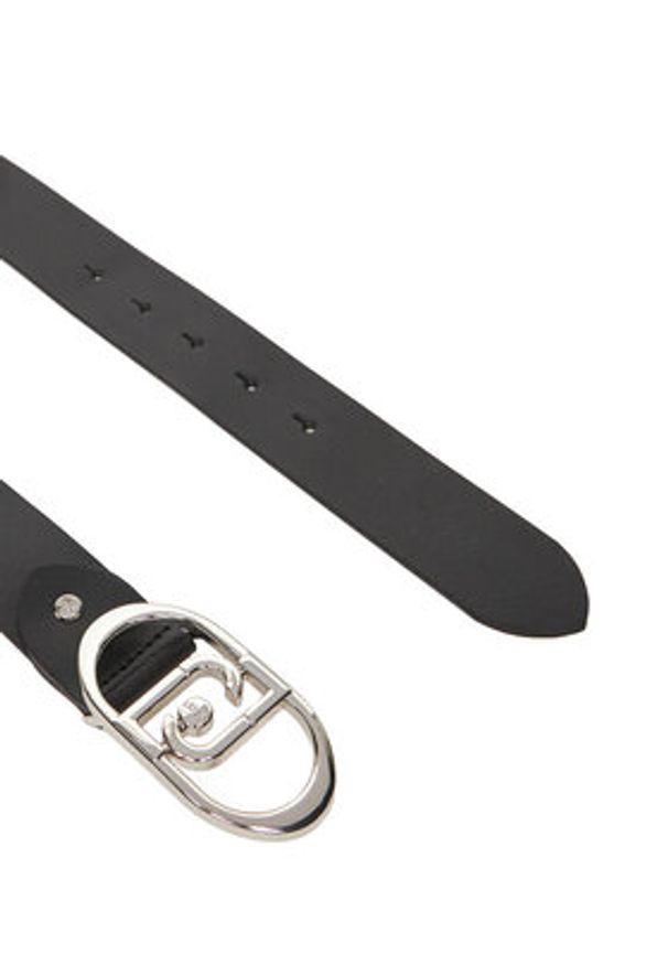 Liu Jo Pasek Damski Hips Belt 3,5 Cm AF5242 P0062 Czarny. Kolor: czarny. Materiał: skóra
