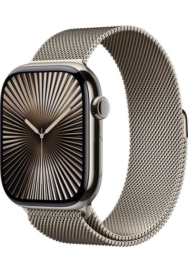 APPLE - Smartwatch Apple Watch Series 10 GPS + Cellular, koperta 46 mm z tytanu w kolorze naturalnym z bransoletą mediolańską w kolorze tytanu. Rodzaj zegarka: smartwatch