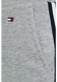 TOMMY HILFIGER - Tommy Hilfiger spodnie dresowe bawełniane damskie kolor szary melanżowe. Kolor: szary. Materiał: bawełna, dresówka. Wzór: melanż #4