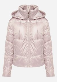 Born2be - Różowa Pikowana Kurtka z Kapturem i Ściągaczem w Talii Atirim. Typ kołnierza: kaptur. Kolor: różowy. Styl: elegancki #7