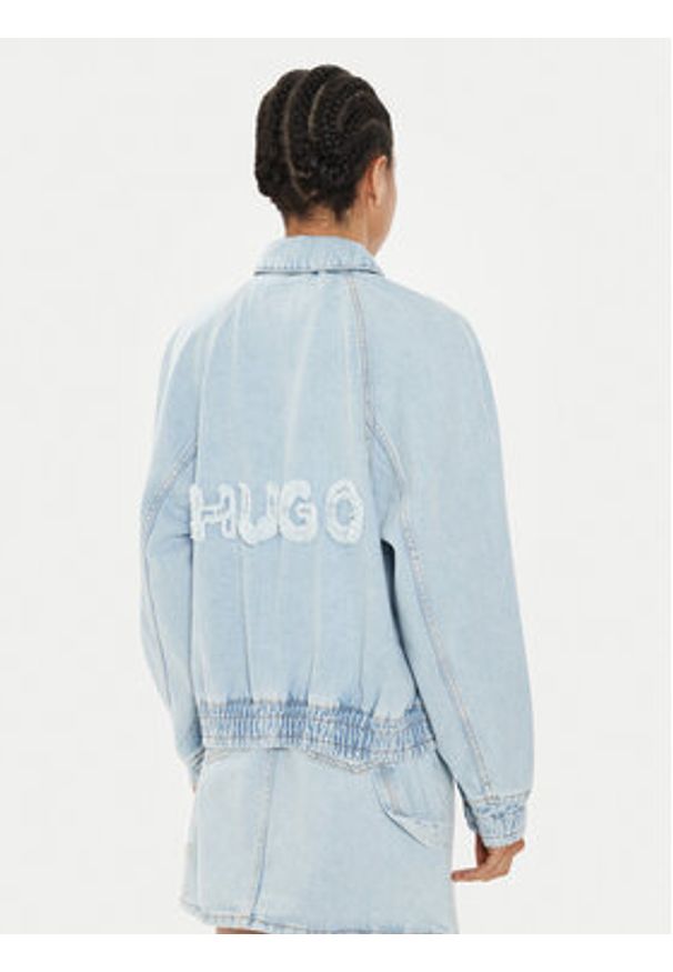 Hugo Kurtka jeansowa Gebari_B 50515762 Niebieski Relaxed Fit. Kolor: niebieski. Materiał: bawełna