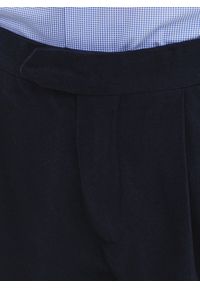 Pako Lorente - PAKO LORENTE - Granatowe spodnie męskie z lnem. Okazja: na co dzień. Kolor: beżowy, niebieski. Materiał: len. Sezon: lato. Styl: casual #3