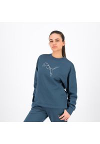 Bluza damska Puma Gym & Pilates. Kolor: niebieski. Materiał: bawełna, poliester. Sport: joga i pilates #2