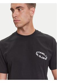 Karl Lagerfeld Jeans T-Shirt A3M17031 Czarny Regular Fit. Kolor: czarny. Materiał: bawełna