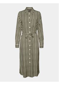 Vero Moda Sukienka koszulowa Ilisa 10306597 Brązowy Regular Fit. Kolor: brązowy. Materiał: bawełna. Typ sukienki: koszulowe #2