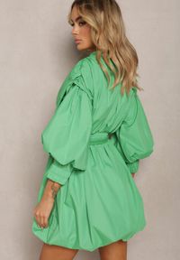 Renee - Zielona Sukienka Appomene. Kolor: zielony. Typ sukienki: bombki. Styl: boho. Długość: mini #2