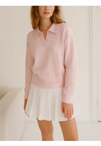 Sinsay - Sweter z kołnierzem - różowy. Kolor: różowy #1