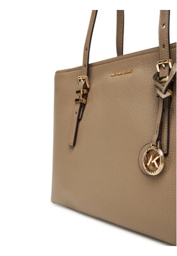 MICHAEL Michael Kors Torebka Quinn 30T5GQNT2L Beżowy. Kolor: beżowy. Materiał: skórzane