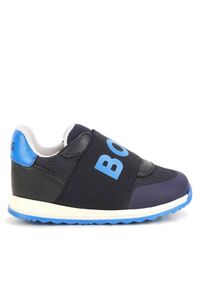 BOSS - Boss Sneakersy J09203 S Granatowy. Kolor: niebieski. Materiał: skóra