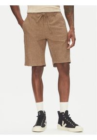 Lindbergh Szorty materiałowe 30-508003 Beżowy Relaxed Fit. Kolor: beżowy. Materiał: bawełna