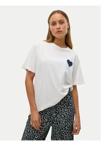 Vero Moda T-Shirt Halle 10321318 Biały Loose Fit. Kolor: biały. Materiał: bawełna #5