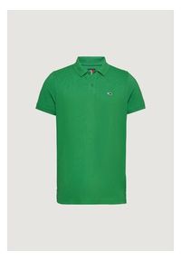 Tommy Jeans Polo DM0DM20676 Zielony Slim Fit. Typ kołnierza: polo. Kolor: zielony. Materiał: bawełna #4