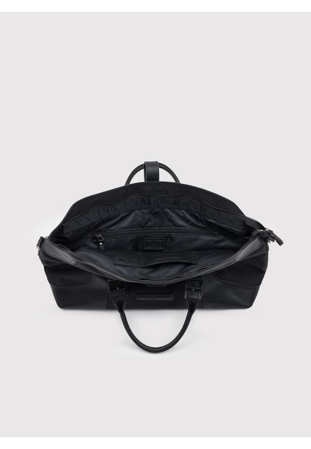 Pako Lorente - PAKO LORENTE – Czarna torba męska. Kolor: czarny. Materiał: poliester, nylon, skóra