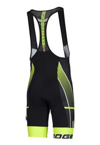 ROGELLI - Spodenki rowerowe na szelkach męskie Rogelli Gara Mostro. Kolor: żółty, wielokolorowy, czarny