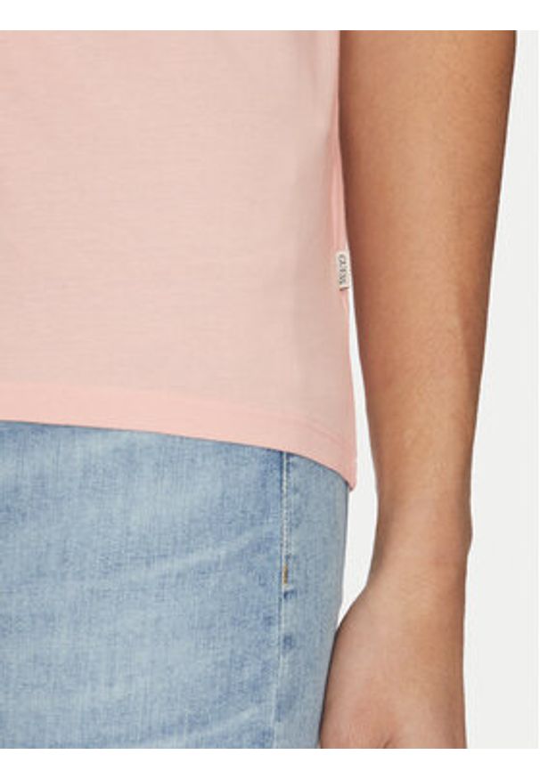 Guess Jeans T-Shirt M5GI23 K8HM0 Beżowy Slim Fit. Kolor: beżowy. Materiał: bawełna