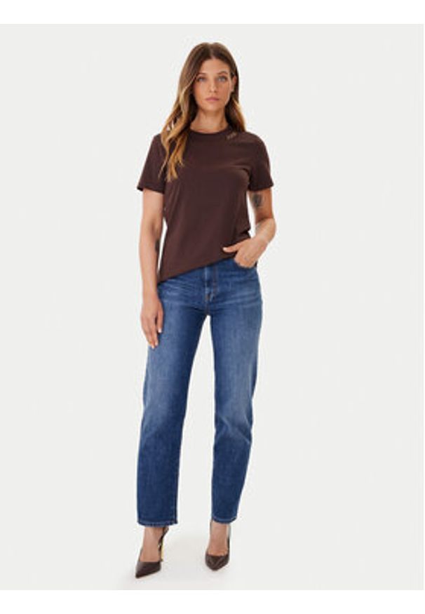 JOOP! T-Shirt 58 254JE58Tori 30048474 Brązowy Slim Fit. Kolor: brązowy. Materiał: bawełna