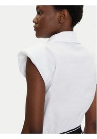 Karl Lagerfeld - KARL LAGERFELD Sukienka codzienna A2W13038 Biały Regular Fit. Okazja: na co dzień. Typ kołnierza: dekolt w karo. Kolor: biały. Materiał: bawełna. Typ sukienki: proste. Styl: casual #3