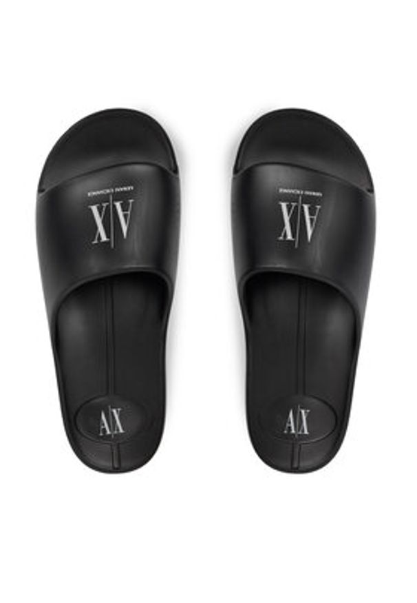 Armani Exchange Klapki XUP012 XV675 S277 Czarny. Kolor: czarny. Materiał: guma